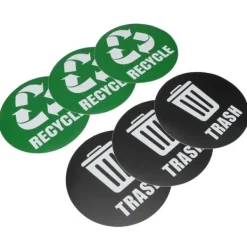 Tillbehör Till Avfallshantering-18 st miljöetiketter återvinn skräp dekaler självhäftande vattentät papperskorgdekor