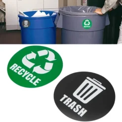 Tillbehör Till Avfallshantering-18 st miljöetiketter återvinn skräp dekaler självhäftande vattentät papperskorgdekor