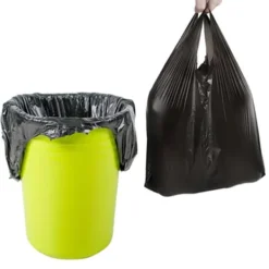 Soppåsar-50 st papperskorgspåse svart papperskorgspåse förtjockad PE stor kapacitet västtyp papperskorgsfoder för hemkök kontor