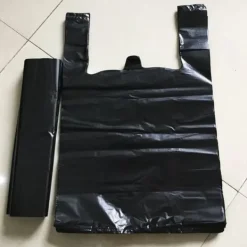 Soppåsar-50 st papperskorgspåse svart papperskorgspåse förtjockad PE stor kapacitet västtyp papperskorgsfoder för hemkök kontor