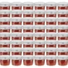 48 st pots med lock i silverfärgad glas 110 ml