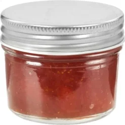 48 st pots med lock i silverfärgad glas 110 ml