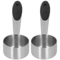 2 st rostfritt stål kaffemåttskopa 1/8 kopp 30 ml mätsked matsked för kaffebönor mjölkpulver te