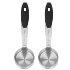 2 st rostfritt stål kaffemåttskopa 1/8 kopp 30 ml mätsked matsked för kaffebönor mjölkpulver te