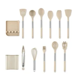 13 st Set Köksredskap Rostfritt stål Silikonsked Spatel Slev Köksredskap Set