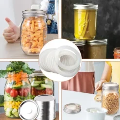 Tillbehör Till Matförvaring-10 st silikonburkpackningar ersättning lufttäta silikonpackningstätningsringar för vanlig munkonservburk