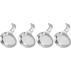 4 st skedhållare rostfritt stål 2 ändamål kompakt hållbar ätpinnar vilohållare för hemrestauranger