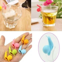 10 st snigelform silikon tepåshållare presentset godisfärger