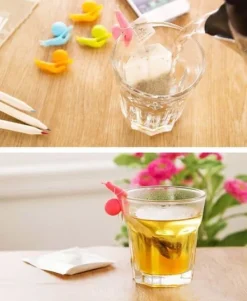 10 st snigelform silikon tepåshållare presentset godisfärger