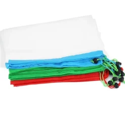 Matförvaringspåsar-16 st återanvändbara tvättbara grönsaks- och fruktnätpåsar med dragsko