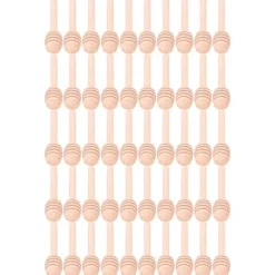 100 st trä honungsdoppar honungsrörpinnar för bröllopsfest kök restaurang 8 cm