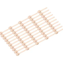 100 st trä honungsdoppar honungsrörpinnar för bröllopsfest kök restaurang 8 cm