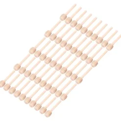 100 st trä honungsdoppar honungsrörpinnar för bröllopsfest kök restaurang 8 cm