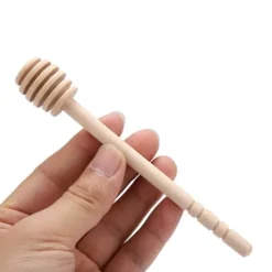 Honungsburkar-24 st trä honungsdroppar omrörningsstav sylt sirap drizzler stick servering köksredskap prylar (#2)