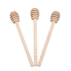 Honungsburkar-24 st trä honungsdroppar omrörningsstav sylt sirap drizzler stick servering köksredskap prylar (#2)