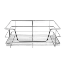 6 st Utdragbara Trådkorgar i Rostfritt Stål - 50 cm (B) med Mjuk Stängning För Skåp och Skafferier Kökslådor Förvaring 430 mm D x 397 mm B x 140 mm H | CDON