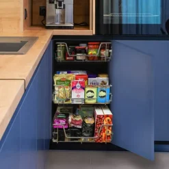 6 st Utdragbara Trådkorgar i Rostfritt Stål - 30 cm (B) med Mjuk Stängning För Skåp och Skafferier Kökslådor Förvaring 430 mm D x 197 mm B x 140 mm H | CDON