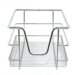 6 st Utdragbara Trådkorgar i Rostfritt Stål - 30 cm (B) med Mjuk Stängning För Skåp och Skafferier Kökslådor Förvaring 430 mm D x 197 mm B x 140 mm H | CDON