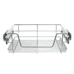 5 st Utdragbara Trådkorgar i Rostfritt Stål - 50 cm (B) med Mjuk Stängning För Skåp och Skafferier Kökslådor Förvaring 430 mm D x 397 mm B x 140 mm H | CDON