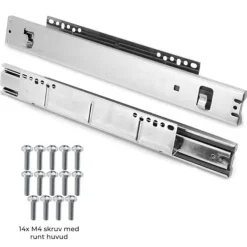 5 st Utdragbara Trådkorgar i Rostfritt Stål - 50 cm (B) med Mjuk Stängning För Skåp och Skafferier Kökslådor Förvaring 430 mm D x 397 mm B x 140 mm H | CDON