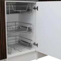 5 st Utdragbara Trådkorgar i Rostfritt Stål - 50 cm (B) med Mjuk Stängning För Skåp och Skafferier Kökslådor Förvaring 430 mm D x 397 mm B x 140 mm H | CDON