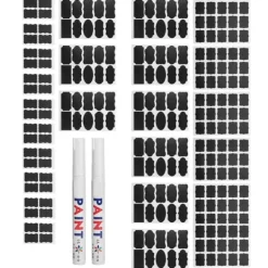 Tillbehör Till Matförvaring-220 st vattentäta svarta tavlor med etiketter för blomkrukor och 2 st pennor (beJ-typ)