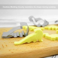 6 st/set dinosaurieform rostfritt stål kexform bakverktyg