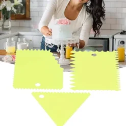 3 st/set kakkrämskrapa pasty cutters skrapa oregelbunden tänder kant gör-det-själv smoothergreen