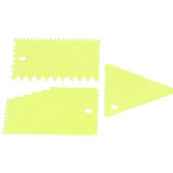 3 st/set kakkrämskrapa pasty cutters skrapa oregelbunden tänder kant gör-det-själv smoothergreen