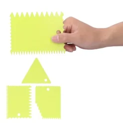 3 st/set kakkrämskrapa pasty cutters skrapa oregelbunden tänder kant gör-det-själv smoothergreen