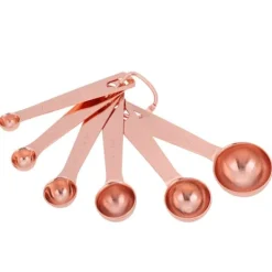 Mått & Måttskedar-6 st/set rostfritt stål mätskedar torra och flytande ingredienser matlagning bakverktyg