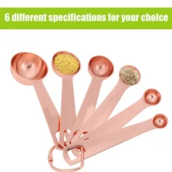 Mått & Måttskedar-6 st/set rostfritt stål mätskedar torra och flytande ingredienser matlagning bakverktyg