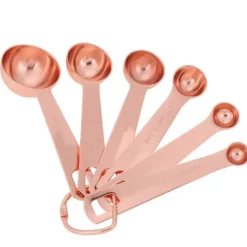 Mått & Måttskedar-6 st/set rostfritt stål mätskedar torra och flytande ingredienser matlagning bakverktyg