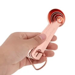 Mått & Måttskedar-6 st/set rostfritt stål mätskedar torra och flytande ingredienser matlagning bakverktyg