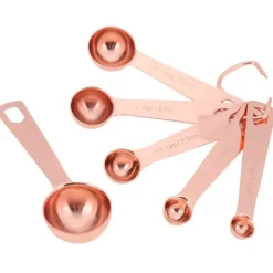 Mått & Måttskedar-6 st/set rostfritt stål mätskedar torra och flytande ingredienser matlagning bakverktyg