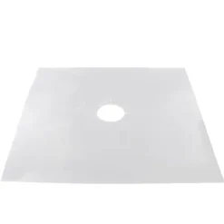 6 st/set återanvändbart skydd i glasfiber för gasspisar, skyddsmatta för köksredskap (silver)