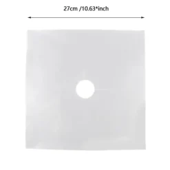 6 st/set återanvändbart skydd i glasfiber för gasspisar, skyddsmatta för köksredskap (silver)