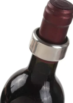 4 stycken dropprings i rostfritt stål, återanvändbar vinflaska, läckagesäker hällanordning, vintillbehör, bar, restaurang, hem