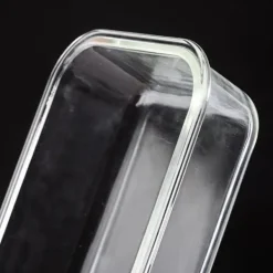 4 stycken glas matlådor med bambu lock i olika storlekar