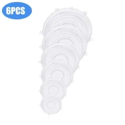 12 stycken silikonlock fräsch täckning mat mikrovågslock skål burk utsträckt lock anpassningsbart *FL5158