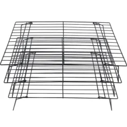 Avsvalningsgaller-13 tums järnstativ 3 lager non-stick kylställ för matlagning bakning av kaka kex