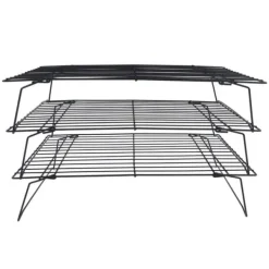 Avsvalningsgaller-13 tums järnstativ 3 lager non-stick kylställ för matlagning bakning av kaka kex