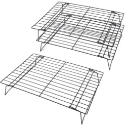 Avsvalningsgaller-13 tums järnstativ 3 lager non-stick kylställ för matlagning bakning av kaka kex