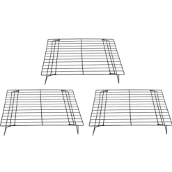 Avsvalningsgaller-13 tums järnstativ 3 lager non-stick kylställ för matlagning bakning av kaka kex