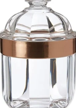 Acryllåda - Premier housewares - 1601669 - Transparent - Roséguld - 10 x 10 x 15 cm