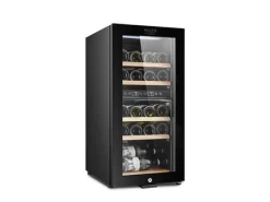 Vinkylar-Adler AD 8080, Vinkylare med kompressor, Fristående, 24 flaska/flaskor, G, Inbyggd lampa, Svart
