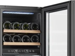 Vinkylar-Adler AD 8080, Vinkylare med kompressor, Fristående, 24 flaska/flaskor, G, Inbyggd lampa, Svart