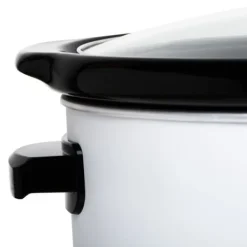 Adler Slow Cooker - Avtagbar keramisk holländsk ugn - 5,8L - Värmebeständiga bärhandtag