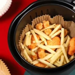 Air Fryer Papper 100-pack – 20cm Engångspapper för Luftfritös Brun