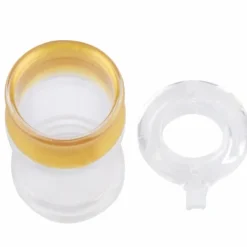 Akryl transparent och guldfärgad oljeflaska flytande kryddkanna sojasås vinägerkanna kök (M)